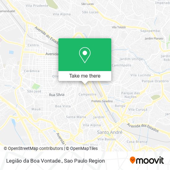 Legião da Boa Vontade. map