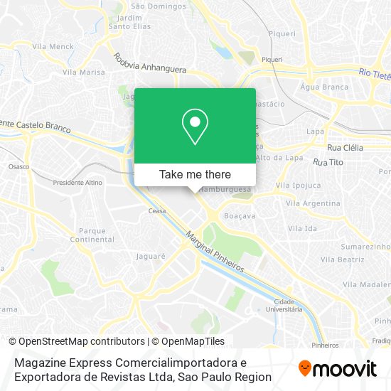 Mapa Magazine Express Comercialimportadora e Exportadora de Revistas Ltda