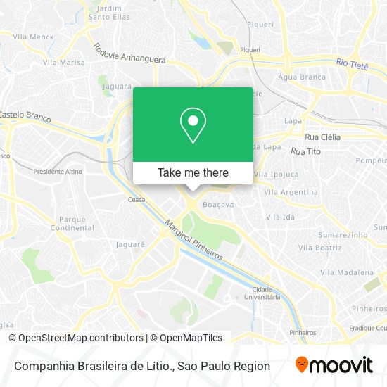 Companhia Brasileira de Lítio. map
