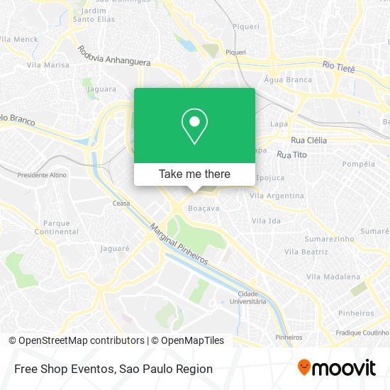 Mapa Free Shop Eventos