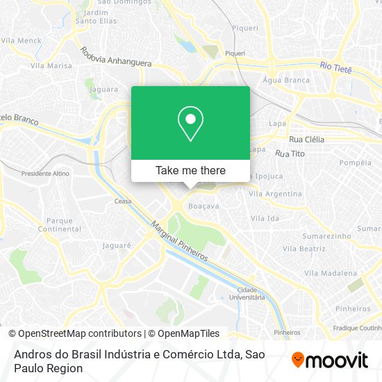 Andros do Brasil Indústria e Comércio Ltda map