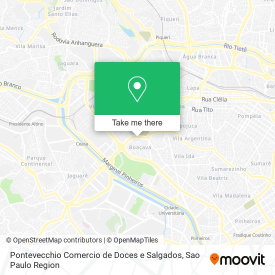 Pontevecchio Comercio de Doces e Salgados map