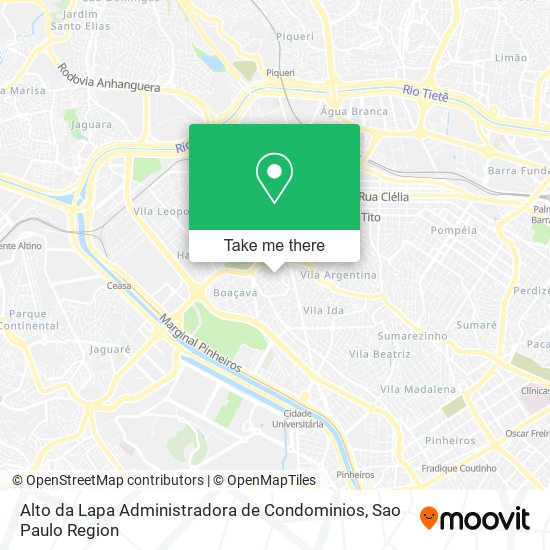 Alto da Lapa Administradora de Condominios map