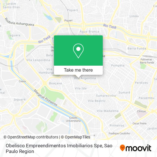 Mapa Obelisco Empreendimentos Imobiliarios Spe