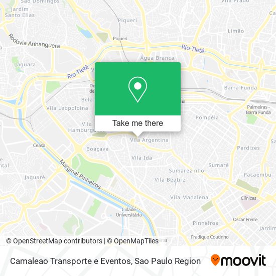 Camaleao Transporte e Eventos map