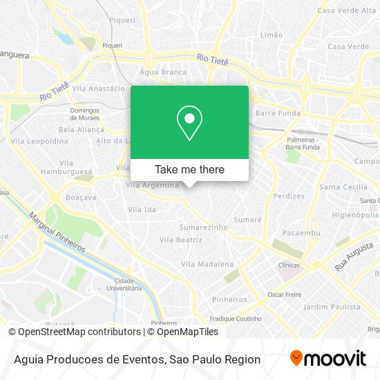 Mapa Aguia Producoes de Eventos