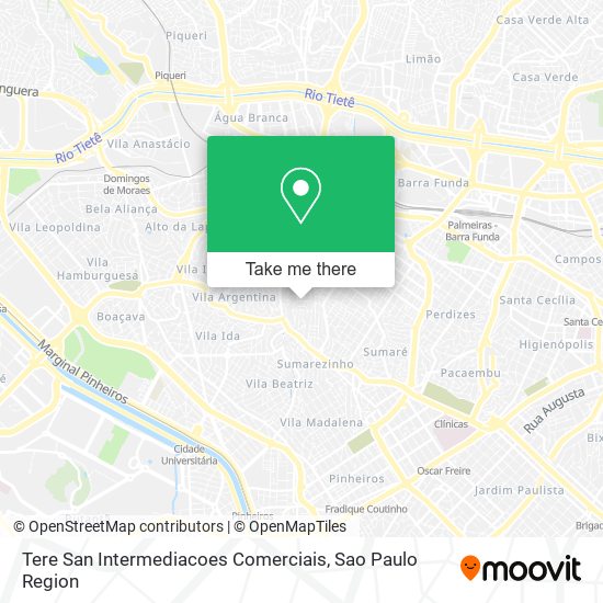 Tere San Intermediacoes Comerciais map