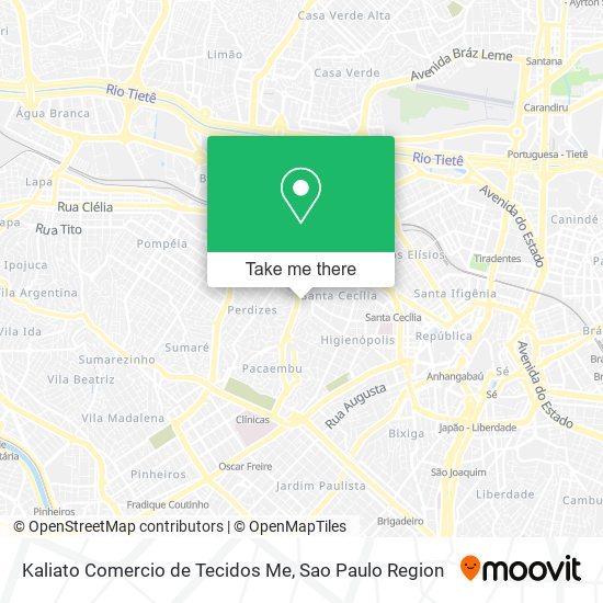 Mapa Kaliato Comercio de Tecidos Me