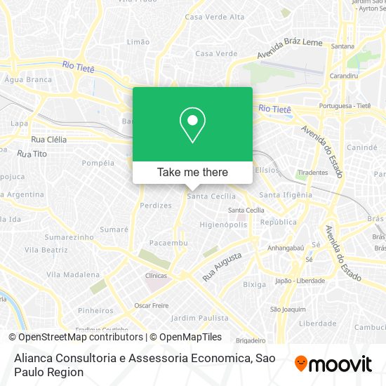 Mapa Alianca Consultoria e Assessoria Economica