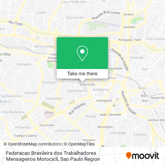 Mapa Federacao Brasileira dos Trabalhadores Mensageiros Motocicli