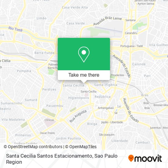 Santa Cecilia Santos Estacionamento map