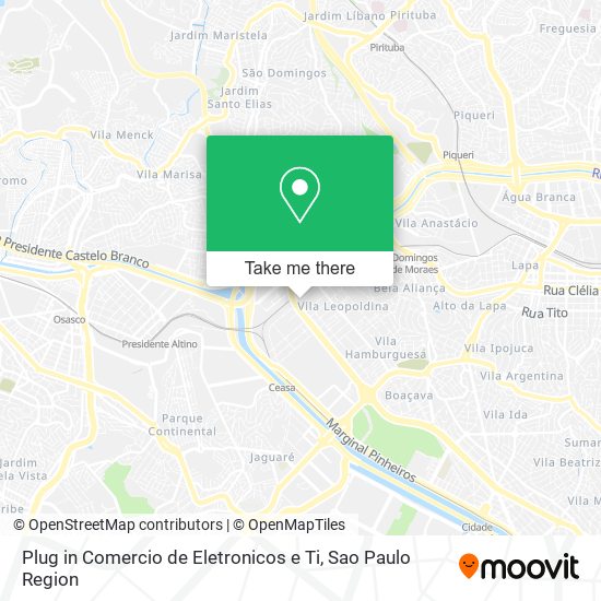 Plug in Comercio de Eletronicos e Ti map