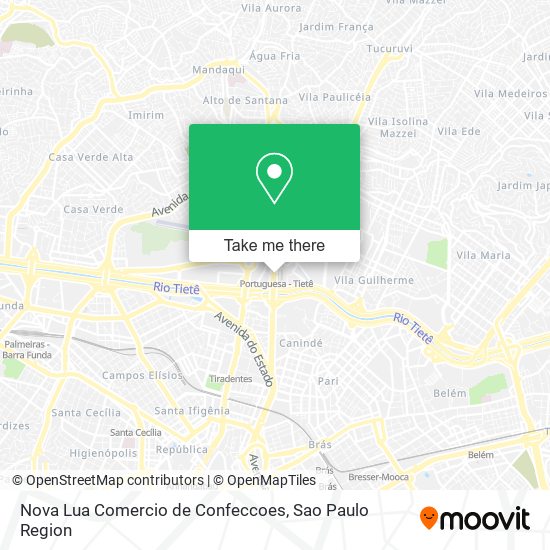 Nova Lua Comercio de Confeccoes map