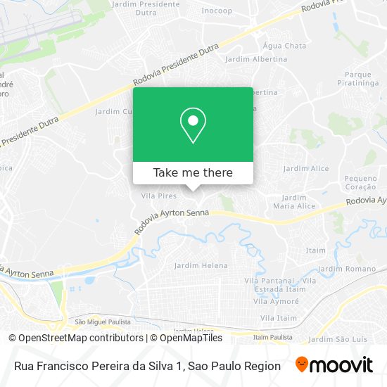 Mapa Rua Francisco Pereira da Silva 1