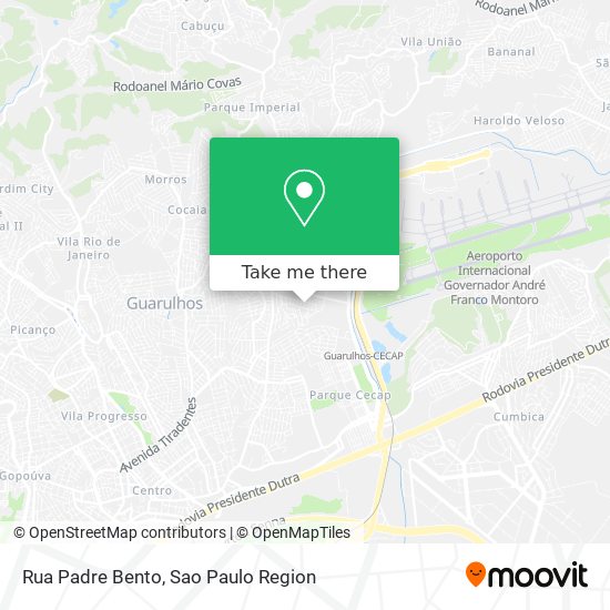 Rua Padre Bento map