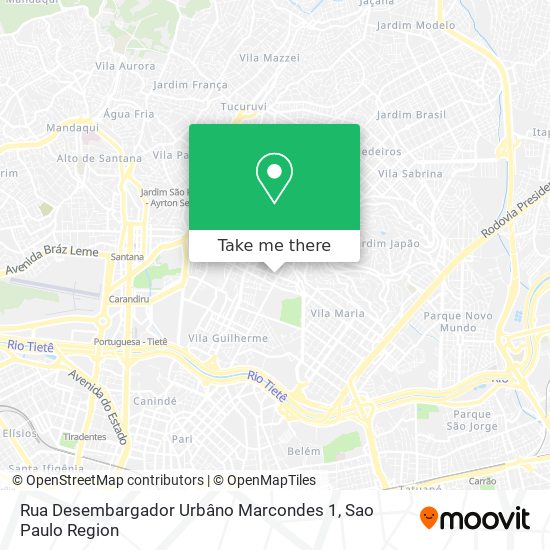 Mapa Rua Desembargador Urbâno Marcondes 1