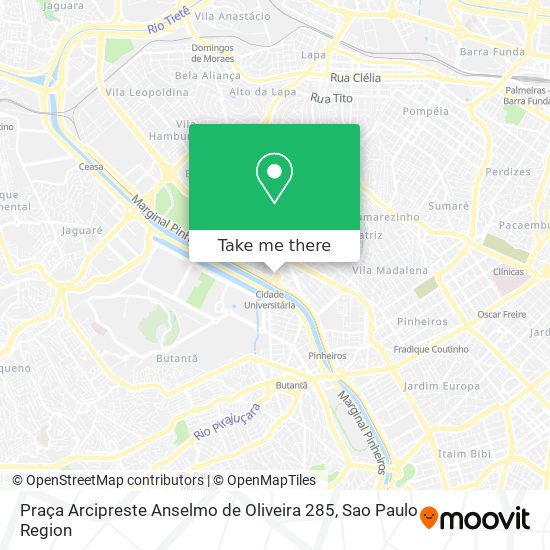 Mapa Praça Arcipreste Anselmo de Oliveira 285