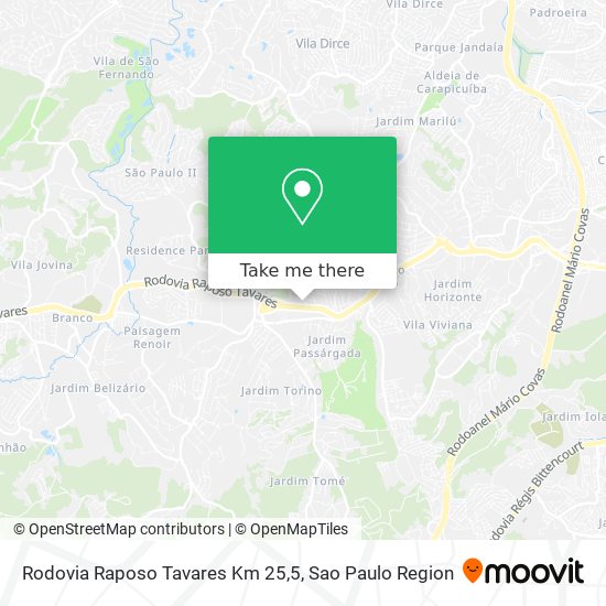 Rodovia Raposo Tavares Km 25,5 map