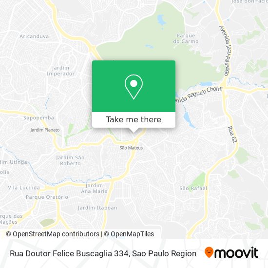 Mapa Rua Doutor Felice Buscaglia 334