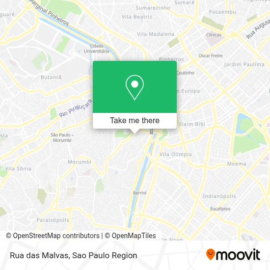 Rua das Malvas map