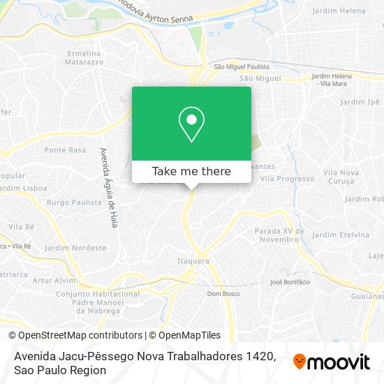 Avenida Jacu-Pêssego Nova Trabalhadores 1420 map