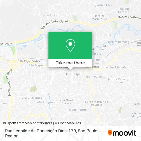 Mapa Rua Leonilde da Conceição Diniz 179