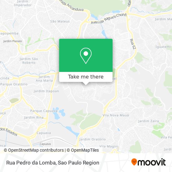 Mapa Rua Pedro da Lomba