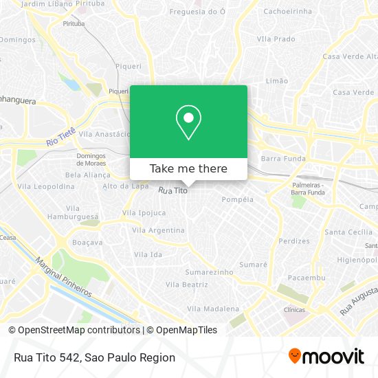 Rua Tito 542 map