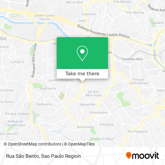 Rua São Bento map