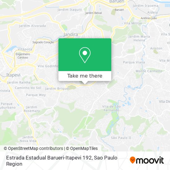 Estrada Estadual Barueri-Itapevi 192 map
