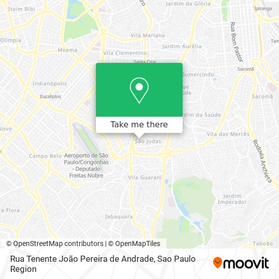 Mapa Rua Tenente João Pereira de Andrade