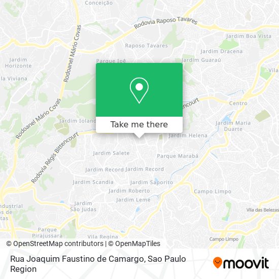 Rua Joaquim Faustino de Camargo map