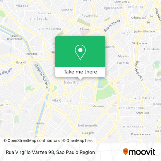 Mapa Rua Virgílio Várzea 98