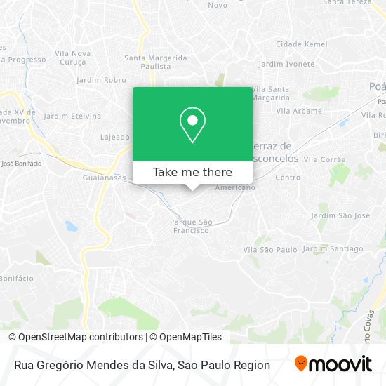 Mapa Rua Gregório Mendes da Silva