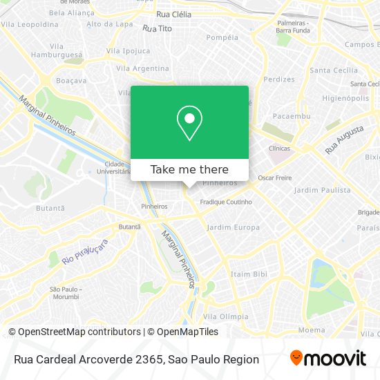Mapa Rua Cardeal Arcoverde 2365