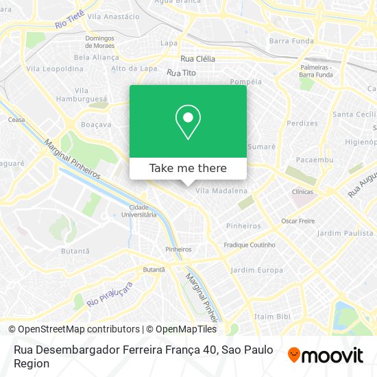 Mapa Rua Desembargador Ferreira França 40