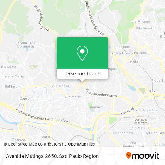 Mapa Avenida Mutinga 2650