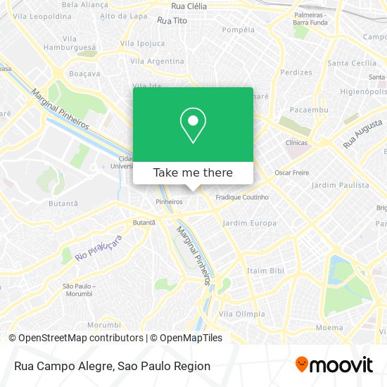 Mapa Rua Campo Alegre