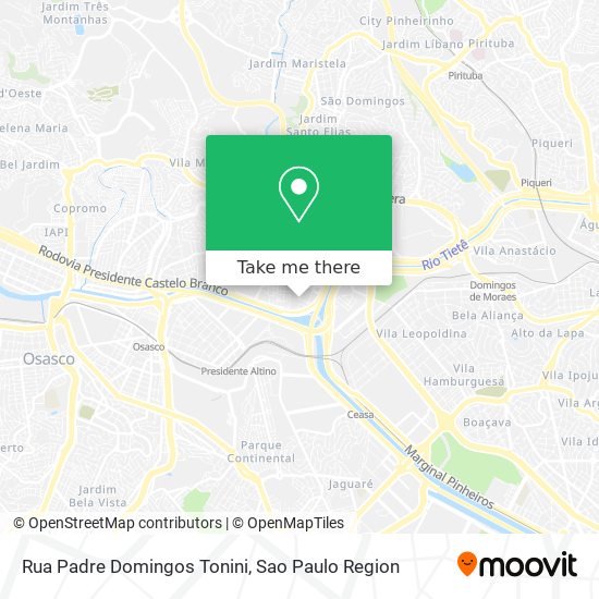 Rua Padre Domingos Tonini map