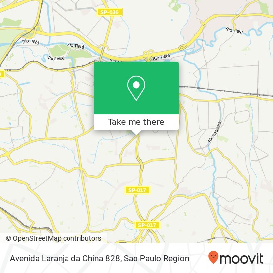 Avenida Laranja da China 828 map