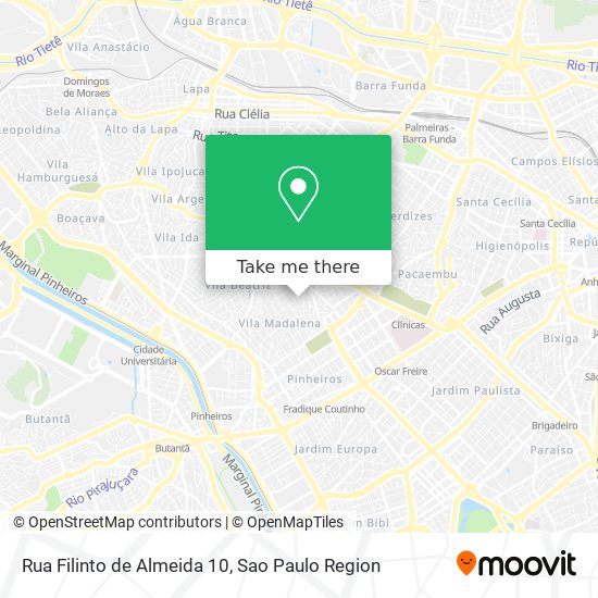 Mapa Rua Filinto de Almeida 10