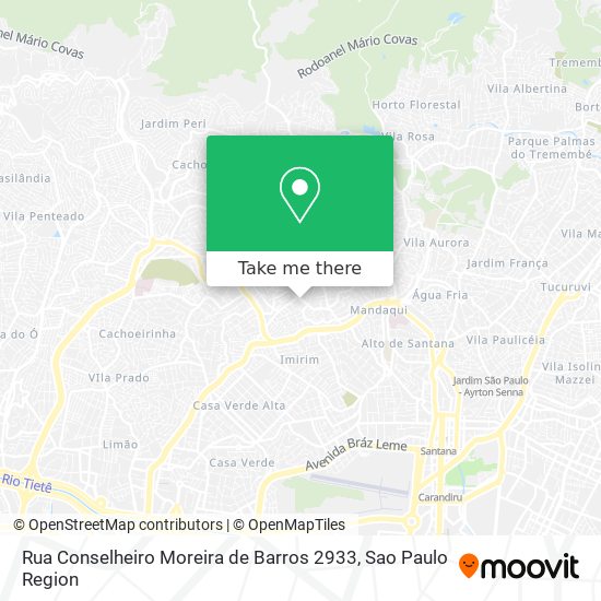 Rua Conselheiro Moreira de Barros 2933 map