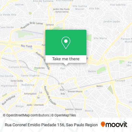 Mapa Rua Coronel Emídio Piedade 156
