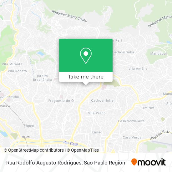Mapa Rua Rodolfo Augusto Rodrigues