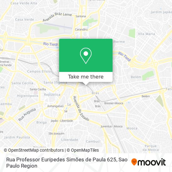 Mapa Rua Professor Eurípedes Simões de Paula 625