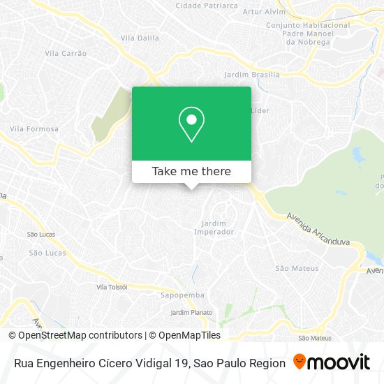 Mapa Rua Engenheiro Cícero Vidigal 19