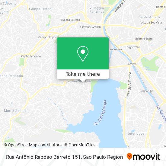 Mapa Rua Antônio Raposo Barreto 151