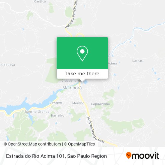 Estrada do Rio Acima 101 map