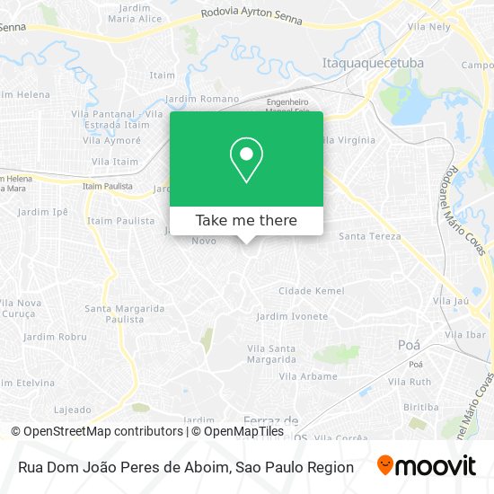 Mapa Rua Dom João Peres de Aboim