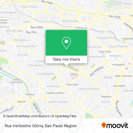 Rua Veríssimo Glória map